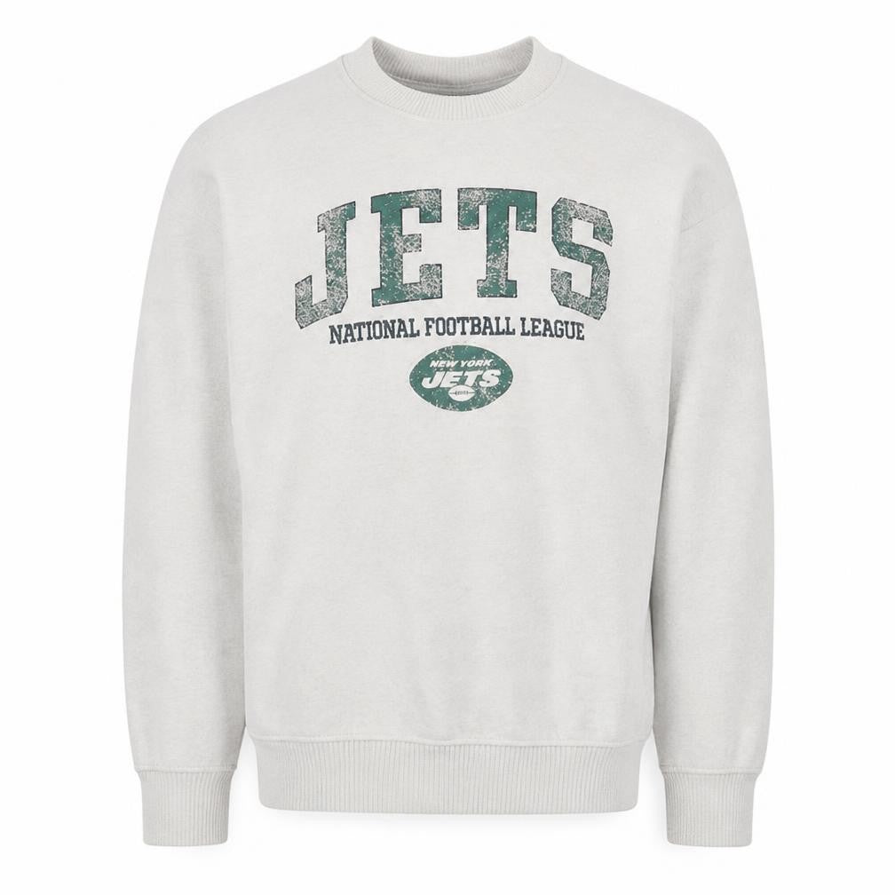 Primark Men’s White NFL Jets Graphic Pullover Sweatshirt 2XS