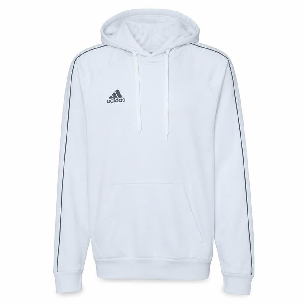 Adidas Men's White Small Pullover Hoodie Fleece Sportswear