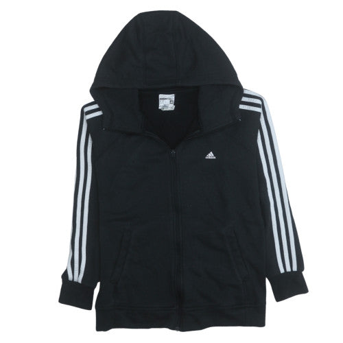 Adidas Mens Black Full Zip Hoodie Size M Lightweight Sportswear