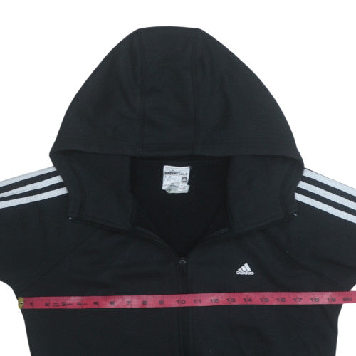 Adidas Mens Black Full Zip Hoodie Size M Lightweight Sportswear