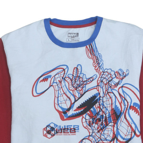 Marvel Spider-Man Men's Multicoloured L Fleece Pullover Sweatshirt