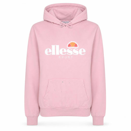 Ellesse Womens Pink Hoodie UK 12 Pullover Cotton Blend Logo Sportwear