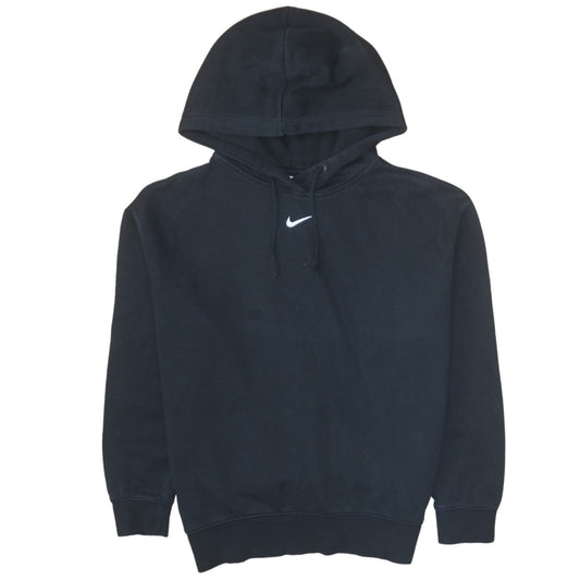 Nike Men's Black Pullover Hoodie Small Logo Fleece Sweatshirt