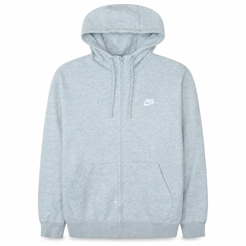 Nike Men Grey Full Zip Hoodie M Regular Fit