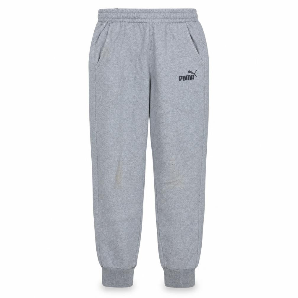 Puma Mens Grey M Jogger Fleece Sweatpants Elastic Waist Tapered Fit