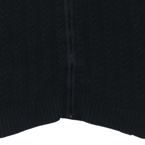 G-Star Raw Men's Black L Basic Full Zip Knit Jacket Size L