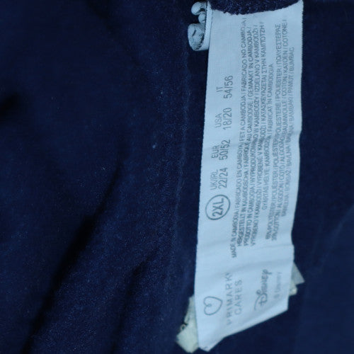 Disney Women's Navy Blue Stitch Pullover Hoodie 2XL