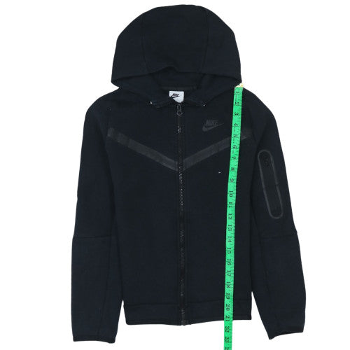 Nike Boys Black Full Zip Hoodie Size L 147-158cm Sports Fleece Sweatshirt