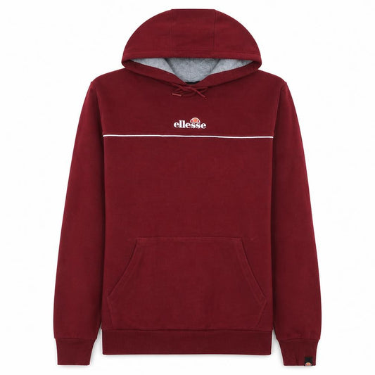 Ellesse Mens Red Pullover Hoodie M Regular Fleece Logo Sportswear