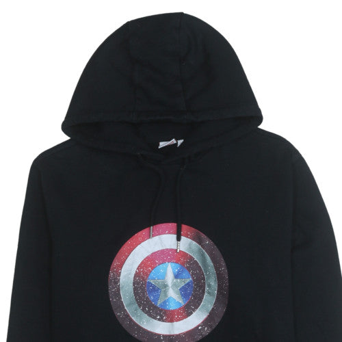 Primark Men’s Black Captain America Marvel Pullover Hoodie Size L