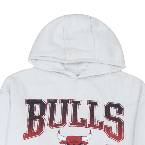 NBA Boys White Chicago Bulls Pullover Hoodie 13-14 Years Fleece Sweatshirt