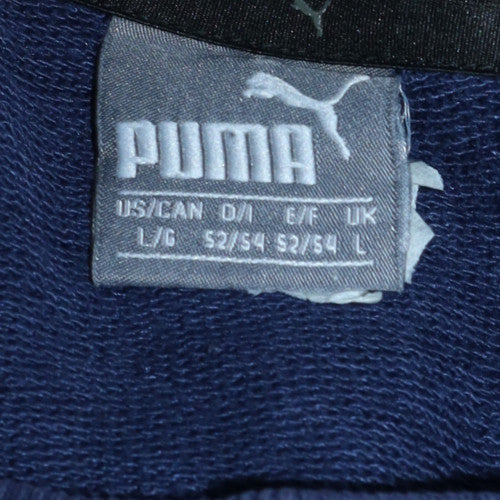 Puma Men Blue Pullover Sweatshirt L Regular Fit Crew Neck