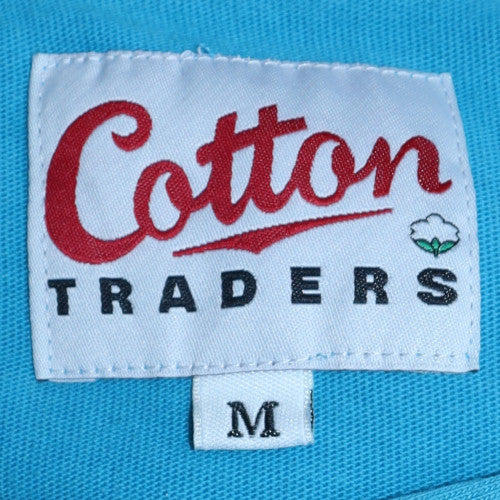 Cotton Traders Men’s Blue Collared Henley Sweatshirt Size M