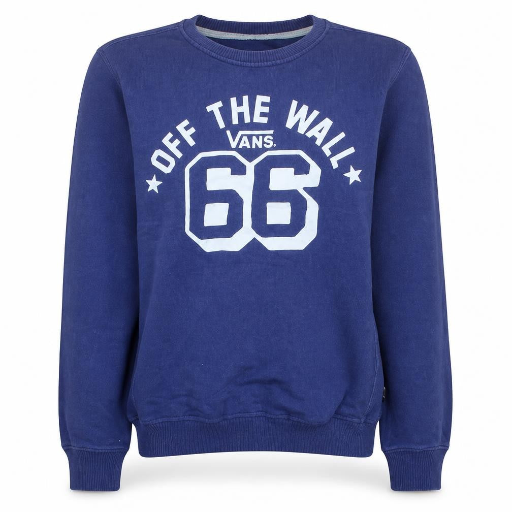 Vans Women's Blue Crew Neck Pullover Sweatshirt Medium