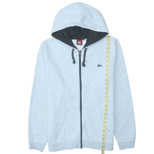 Quiksilver Men's Grey Full Zip Hooded Sweatshirt Size M