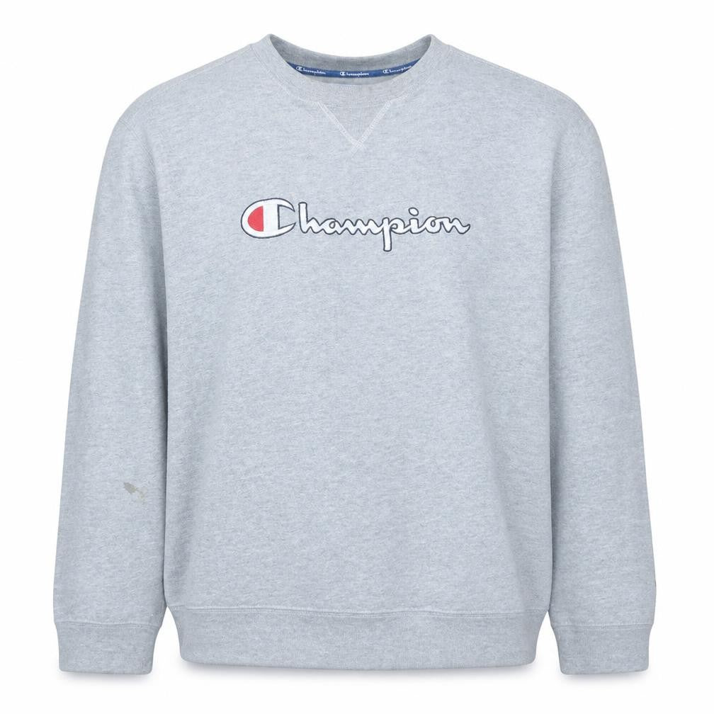 Champion Men's Grey Logo Pullover Sweatshirt Size L