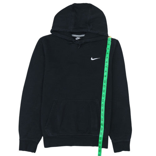 Nike Womens Black Pullover Hoodie Small Fleece Lined Casual