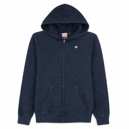 Champion Men's Blue Full Zip Hoodie Size L Heritage Fit Fleece