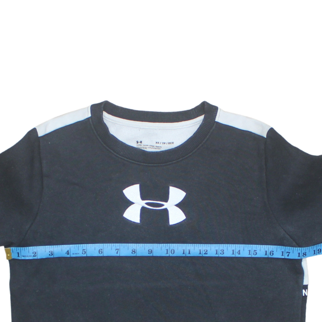 Under Armour Men's Black XS Pullover Crew Neck Logo Sweatshirt