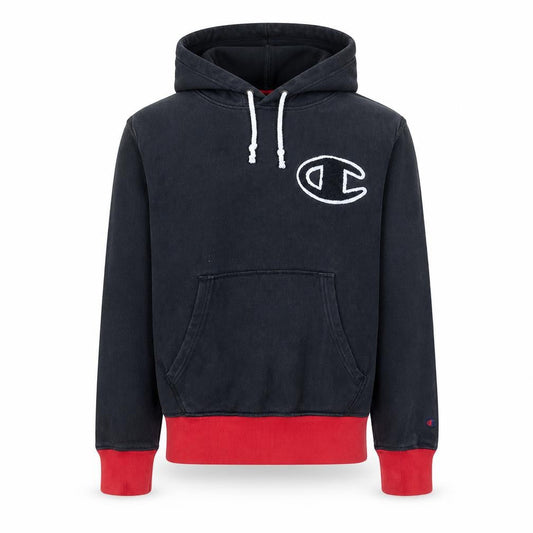Champion Men’s Black Pullover Hoodie Medium Logo Cotton