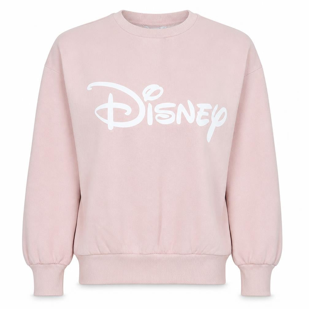 Disney Women Pink Sweatshirt Small Crew Neck Pullover by Lefties