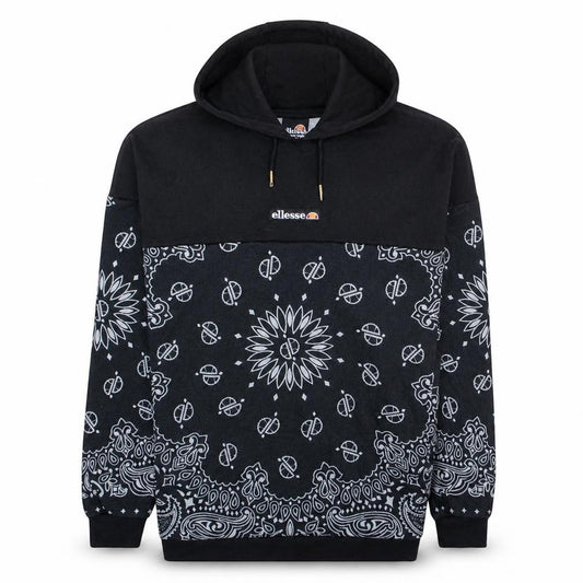 Ellesse Womens Black Paisley Pullover Hoodie Size 12 Polyester