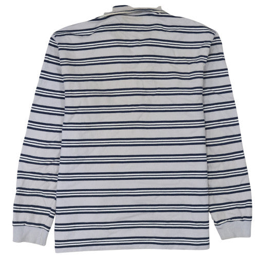 Adidas Mens Grey Striped 1/2 Zip Sweatshirt Size S Long Sleeve