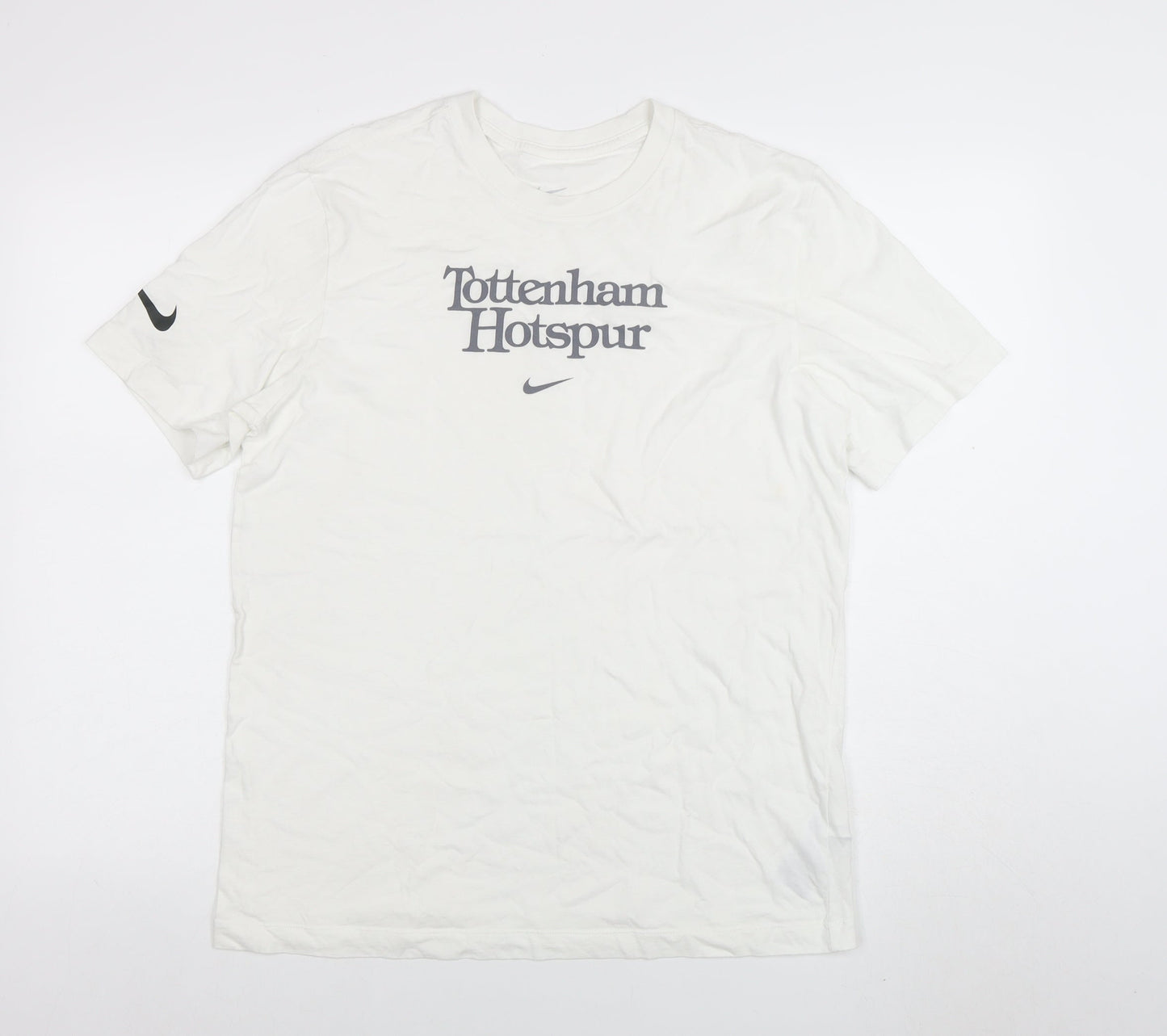 Nike Men’s White Tottenham Hotspur Cotton T-Shirt Size M