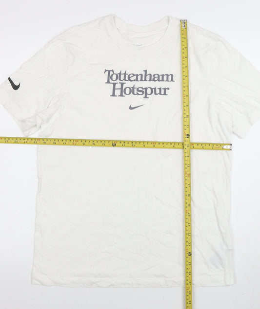 Nike Men’s White Tottenham Hotspur Cotton T-Shirt Size M