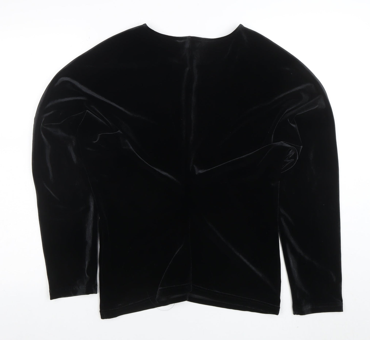 Marks and Spencer Women's Black Velvet Long Sleeve Blouse Size 14