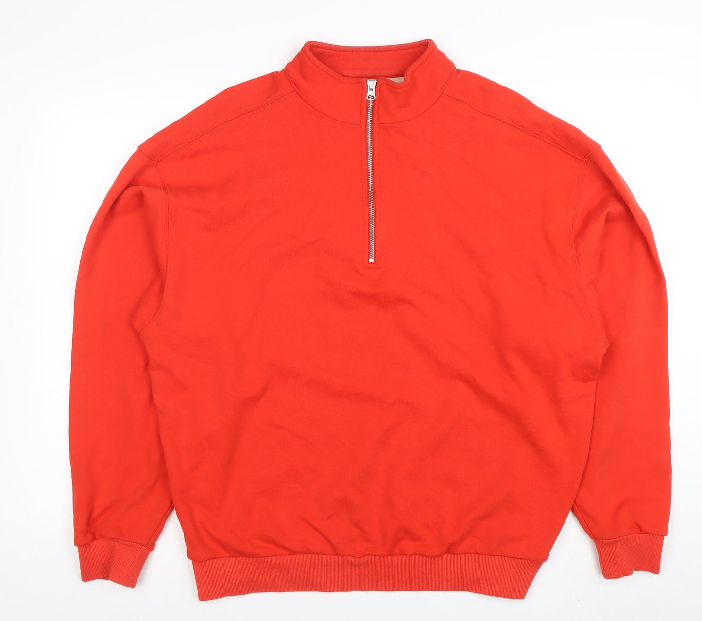 Venroy Men's Red 1/2 Zip Cotton Sweatshirt Size M