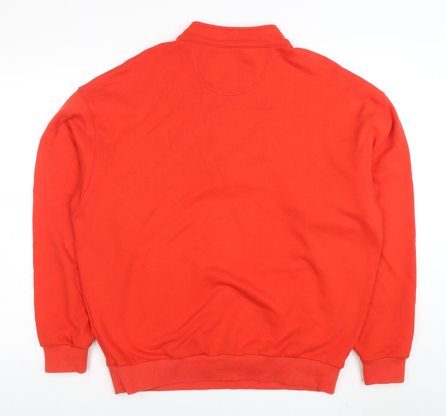 Venroy Men's Red 1/2 Zip Cotton Sweatshirt Size M