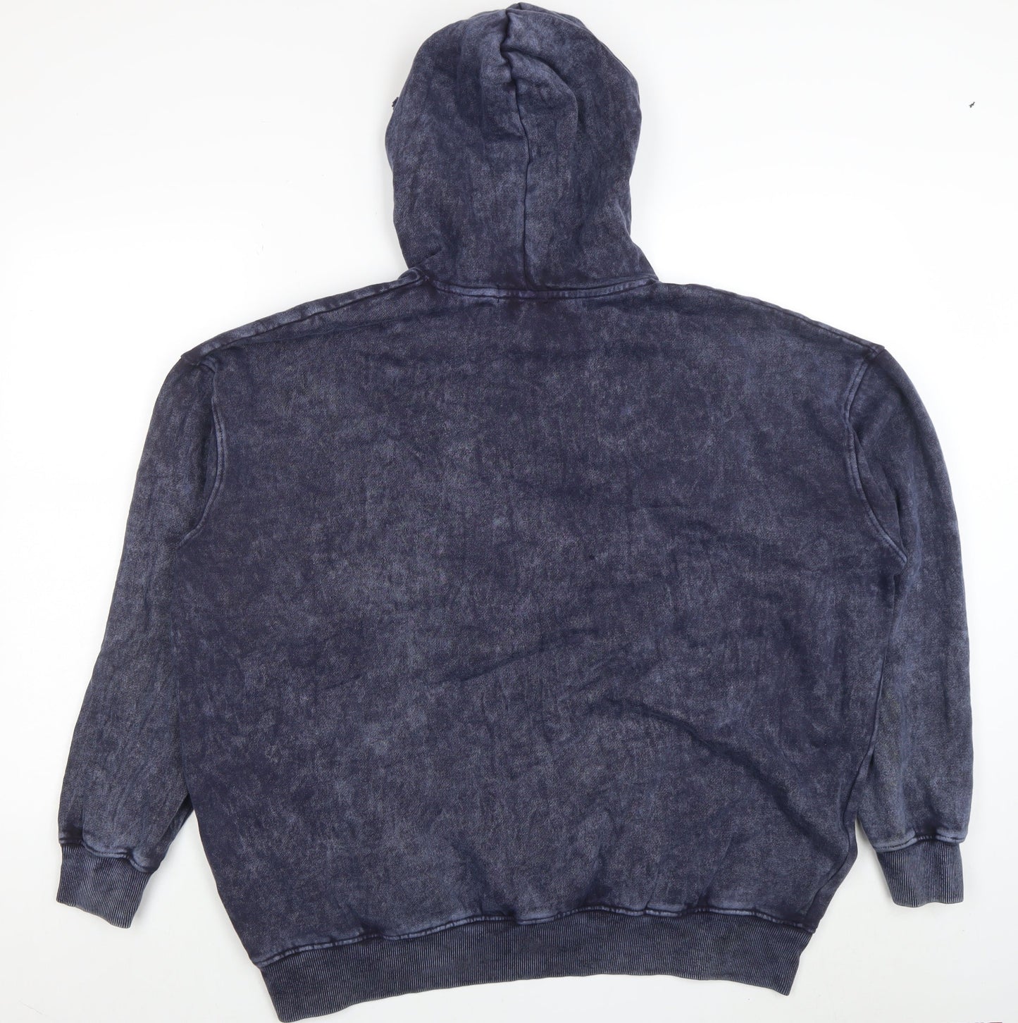 QED London Womens Blue One Size Pullover Hoodie Sweatshirt