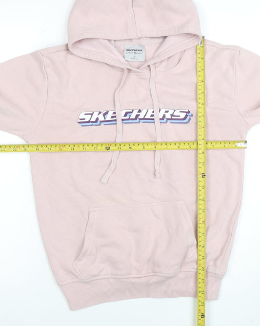 Skechers Women's Pink Pullover Hoodie XS Cotton Blend Casual Comfort