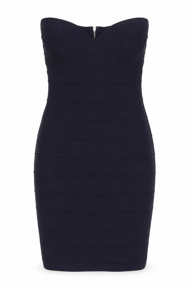 Lipsy London Women's Purple Size 8 Strapless Bodycon Dress