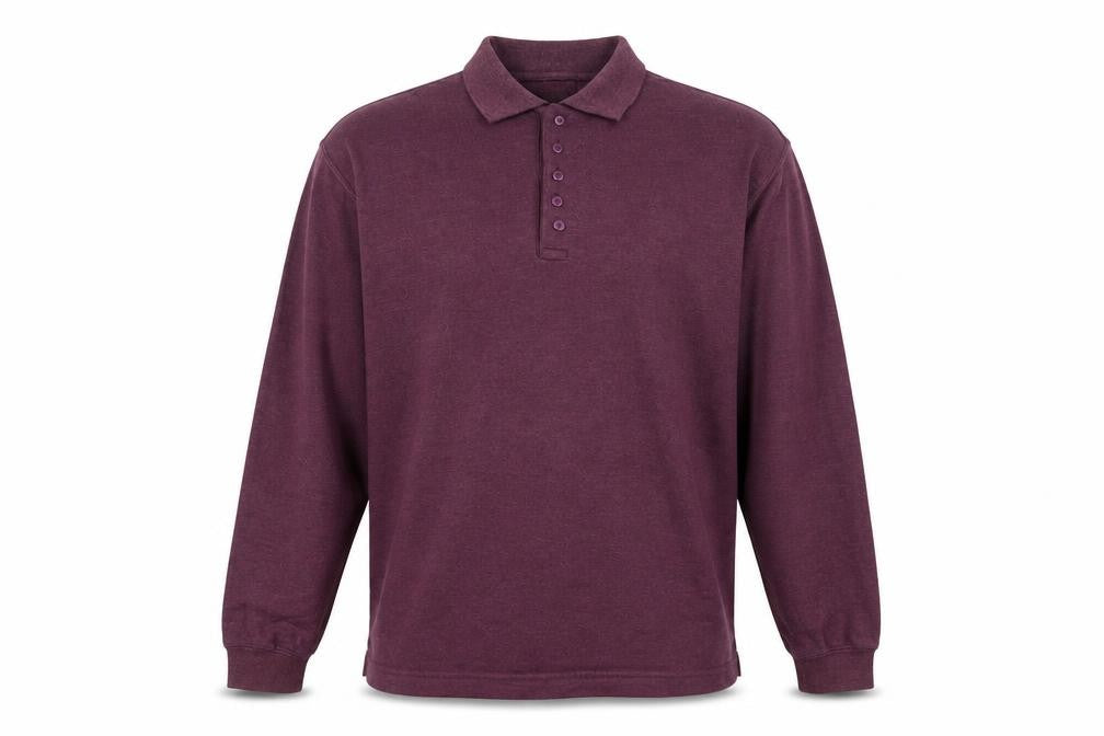 Giorgio Fellini Men's Purple Long Sleeve XL Polo Shirt