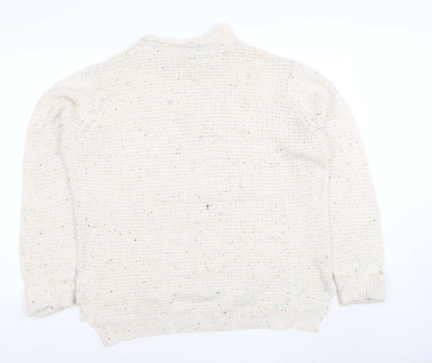 Lee Cooper Women Ivory Size 16 Acrylic Cable-Knit Pullover Jumper