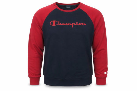 Champion Boys Navy and Red Pullover Sweatshirt Large Logo Print