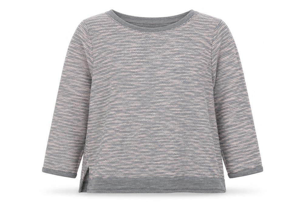 H&M Women’s Grey Striped Knit Pullover Jumper Size 12