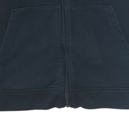 Nike Boys Black Full Zip Hoodie Size L (147-158cm) Cotton Blend