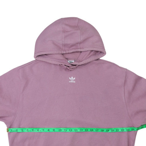 Adidas Womens Pink Hooded Pullover Sweatshirt Size S Cotton Blend
