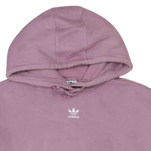 Adidas Womens Pink Hooded Pullover Sweatshirt Size S Cotton Blend