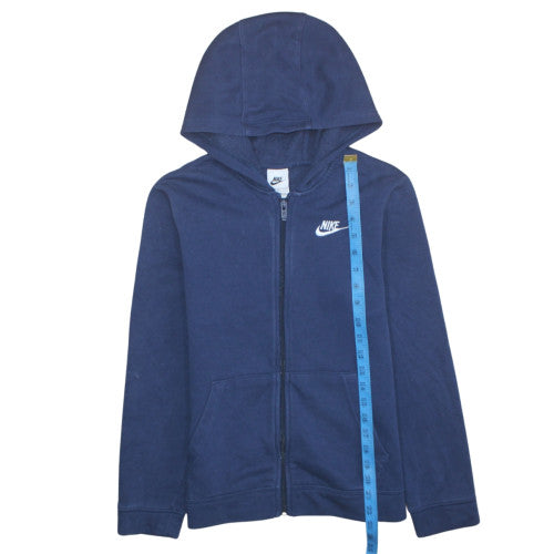 Nike Boys Blue Full Zip Hoodie L 147-158cm Cotton Blend Sweatshirt
