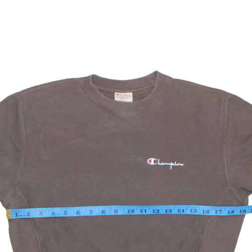 Champion Men's Brown Small Reverse Weave Pullover Sweatshirt