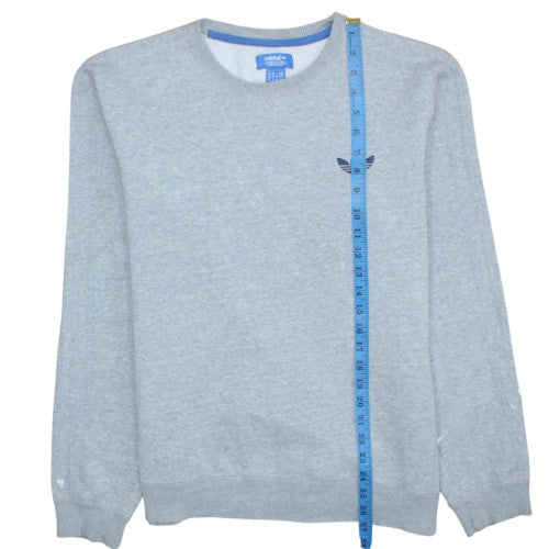 Adidas Men's Grey Crew Neck Fleece Sweatshirt M Regular