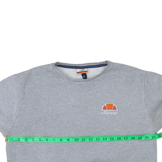Ellesse Men's Grey Regular Fit Crew Neck Sweatshirt M