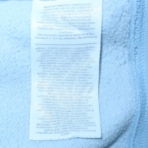 Nike Women’s Blue Pullover Hoodie Medium Cotton Blend Casual