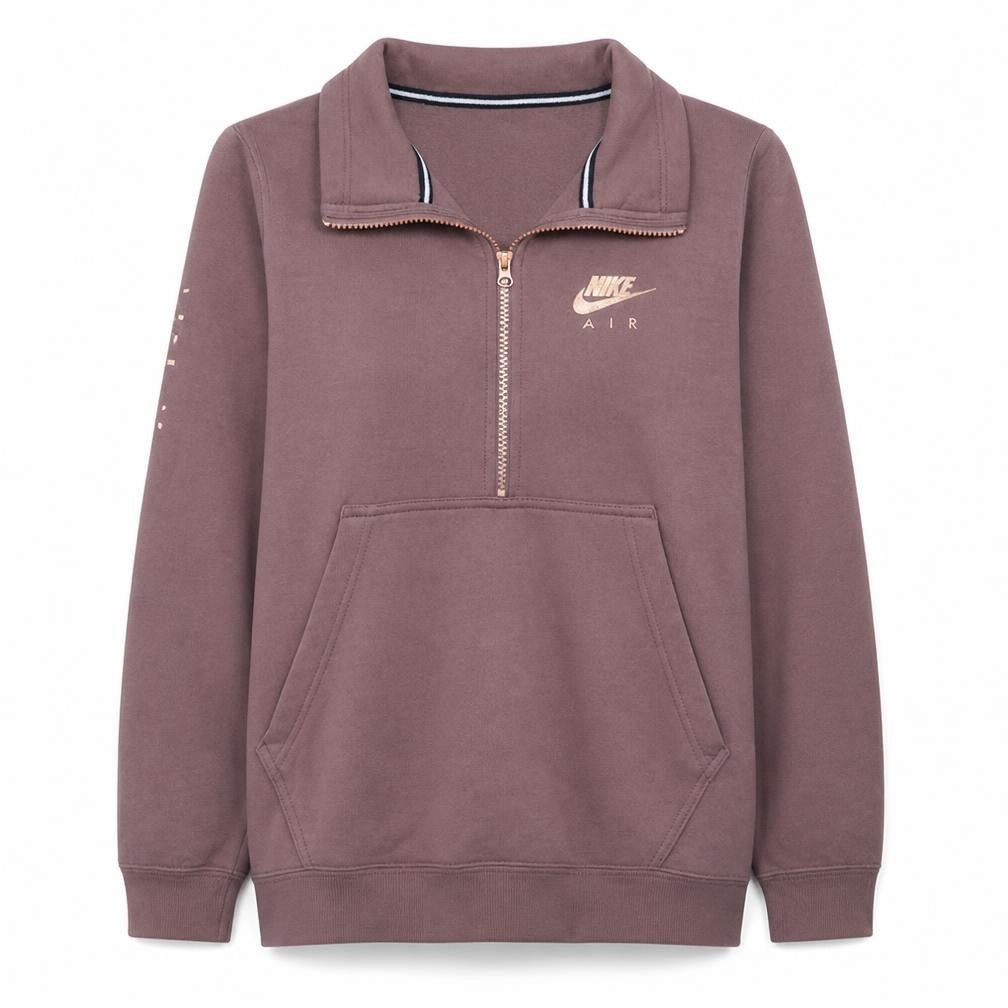 Nike Air Women's Brown 1/2 Zip Pullover Sweatshirt L