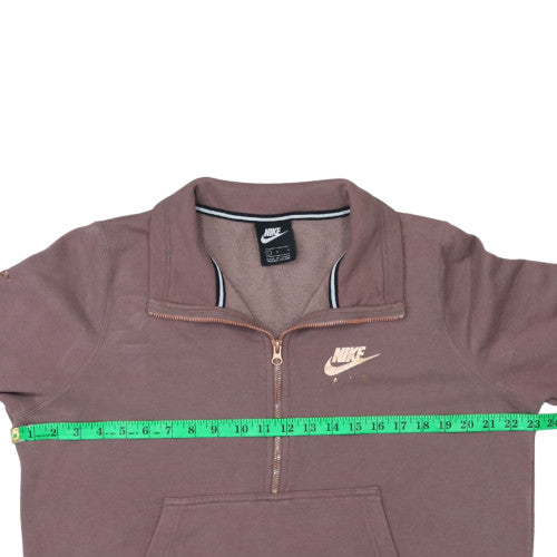 Nike Air Women's Brown 1/2 Zip Pullover Sweatshirt L