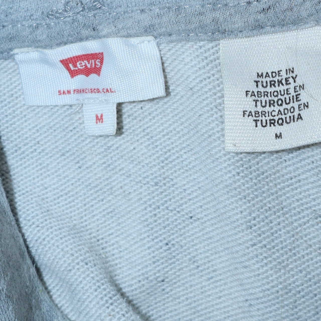 Levi's Men's Grey Pullover Hoodie M Classic Logo Sweatshirt